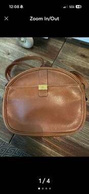 Vintage Cole Haan Brown Pebbled Leather Crossbody Bag